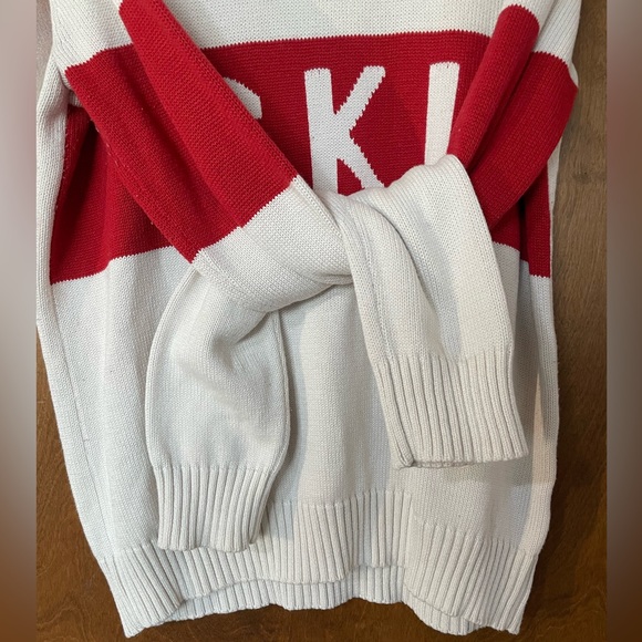 ellsworth + ivey Block Ski Crewneck Sweater - white & red - Picture 2 of 10